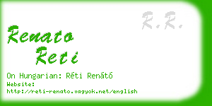 renato reti business card