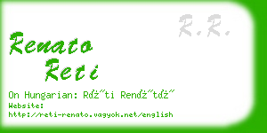 renato reti business card